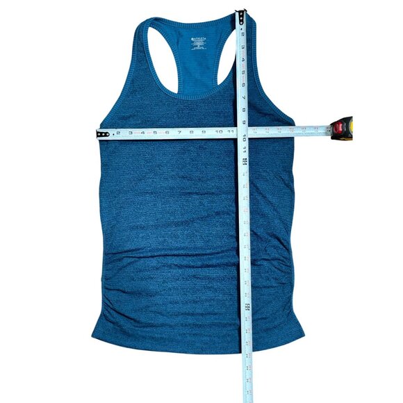 Athleta Womens Racerback Tank Top Medium Blue Heathered Sleeveless Athletic Wear - Picture 5 of 7
